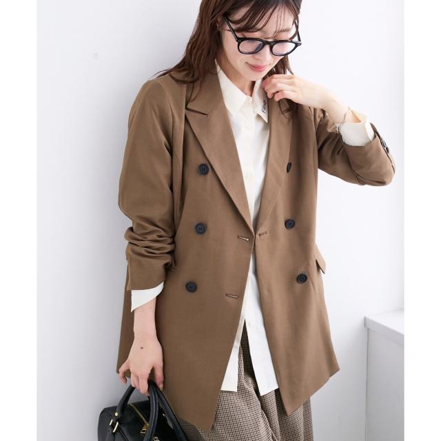 ルクールブラン（le．coeur blanc）/《WEB限定アイテム》ストレッチルーズジャケット