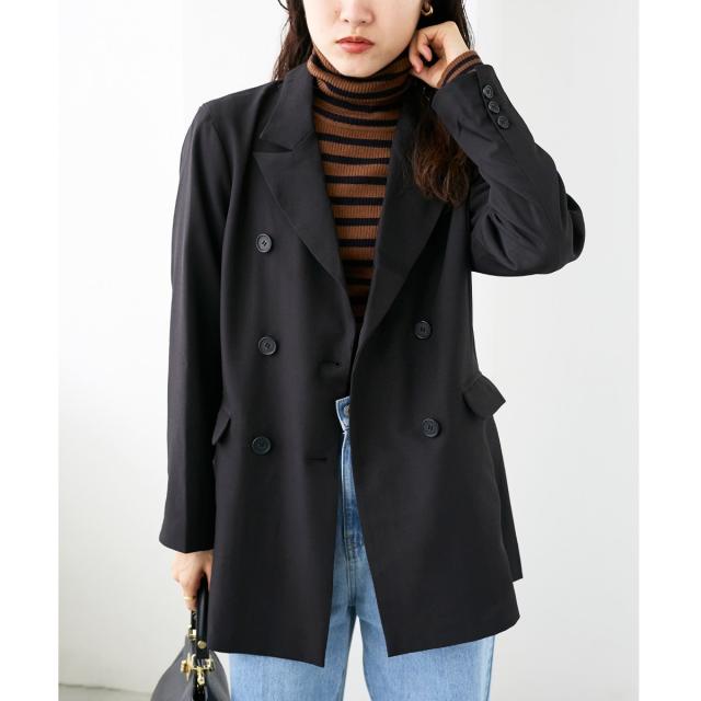 ルクールブラン（le．coeur blanc）/《WEB限定アイテム》ストレッチルーズジャケット