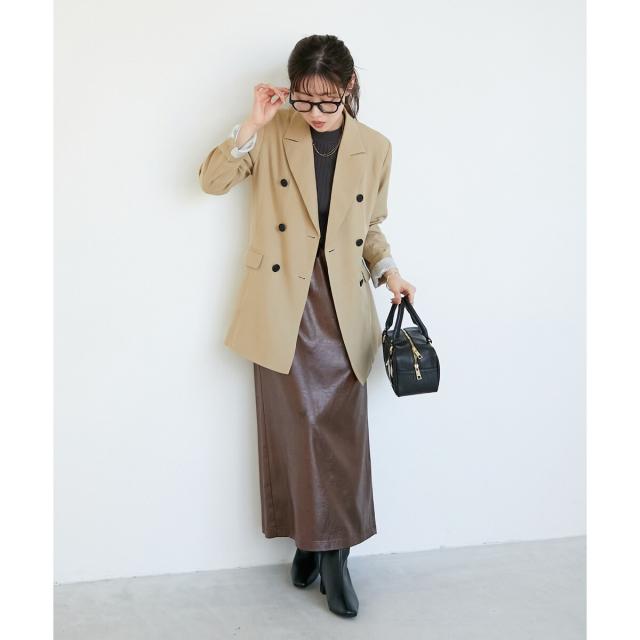 ルクールブラン（le．coeur blanc）/《WEB限定アイテム》ストレッチルーズジャケット