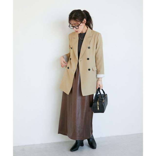 ルクールブラン（le．coeur blanc）/《WEB限定アイテム》ストレッチルーズジャケット