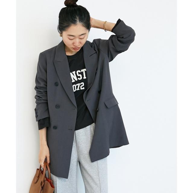 ルクールブラン（le．coeur blanc）/《WEB限定アイテム》ストレッチルーズジャケット