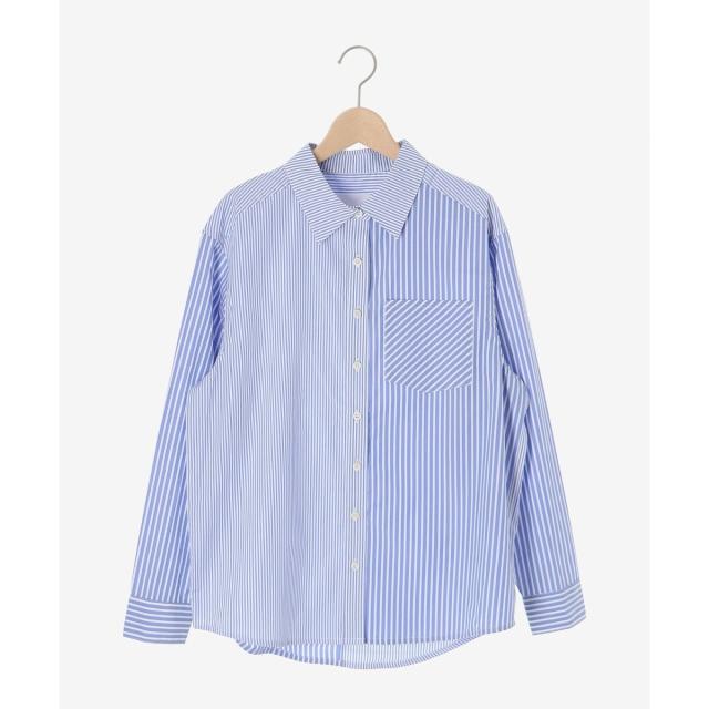 ルクールブラン（le．coeur blanc）/vaneumストライプデザインシャツ