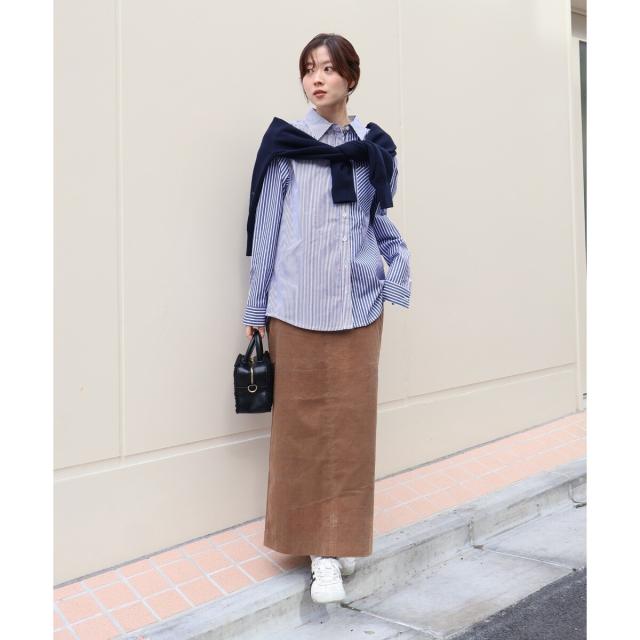 ルクールブラン（le．coeur blanc）/vaneumストライプデザインシャツ