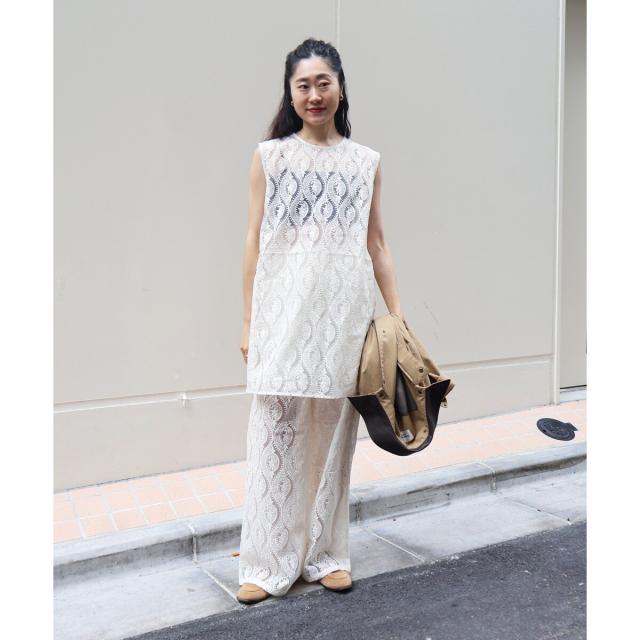 ルクールブラン（le．coeur blanc）/《手洗い可能》vaneumレースドッキングパンツ