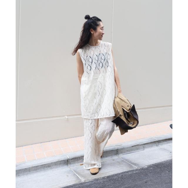 ルクールブラン（le．coeur blanc）/《手洗い可能》vaneumレースドッキングパンツ