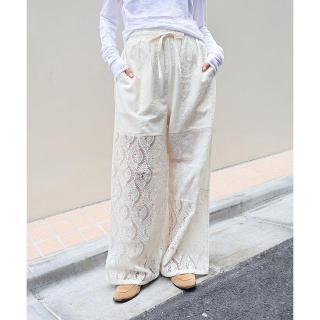 ルクールブラン（le．coeur blanc）/《手洗い可能》vaneumレースドッキングパンツ