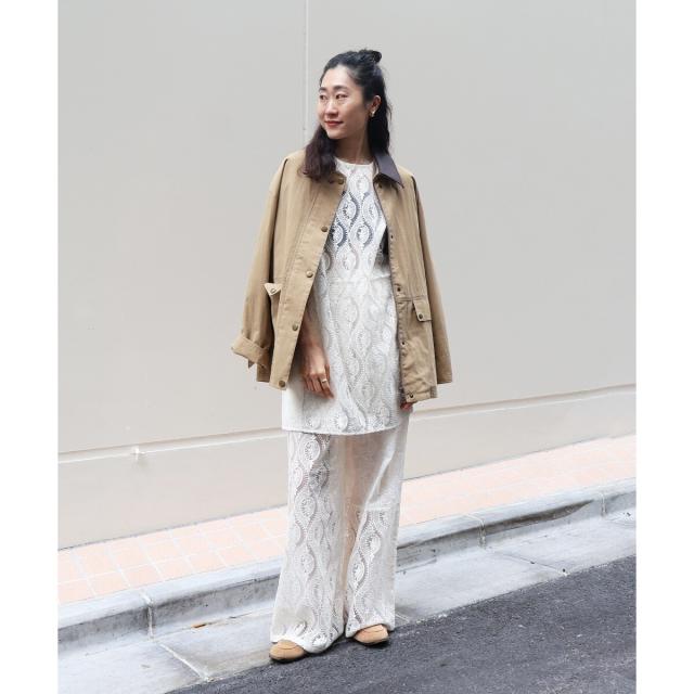 ルクールブラン（le．coeur blanc）/《手洗い可能》vaneumレースドッキングパンツ