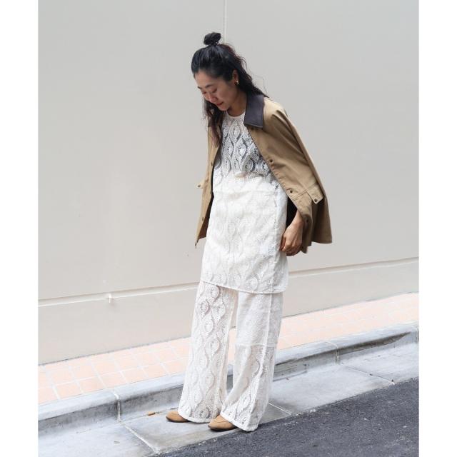 ルクールブラン（le．coeur blanc）/《手洗い可能》vaneumレースドッキングパンツ