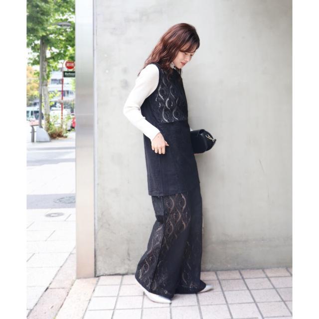 ルクールブラン（le．coeur blanc）/《手洗い可能》vaneumレースドッキングパンツ