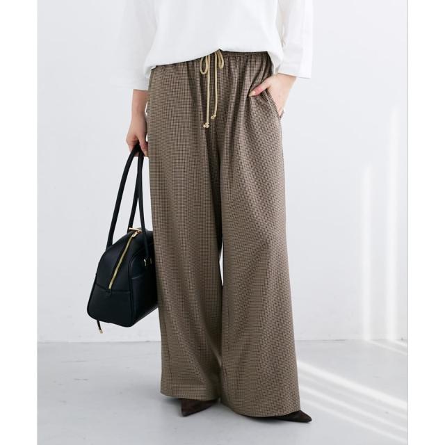 ルクールブラン（le．coeur blanc）/《手洗い可能》ガンクラブチェックドロストパンツ