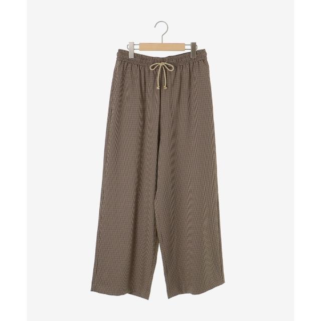 ルクールブラン（le．coeur blanc）/《手洗い可能》ガンクラブチェックドロストパンツ