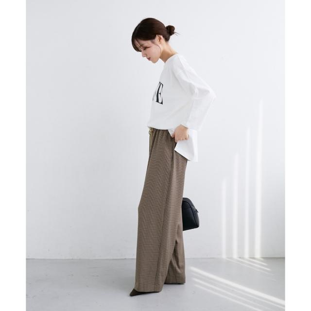 ルクールブラン（le．coeur blanc）/《手洗い可能》ガンクラブチェックドロストパンツ