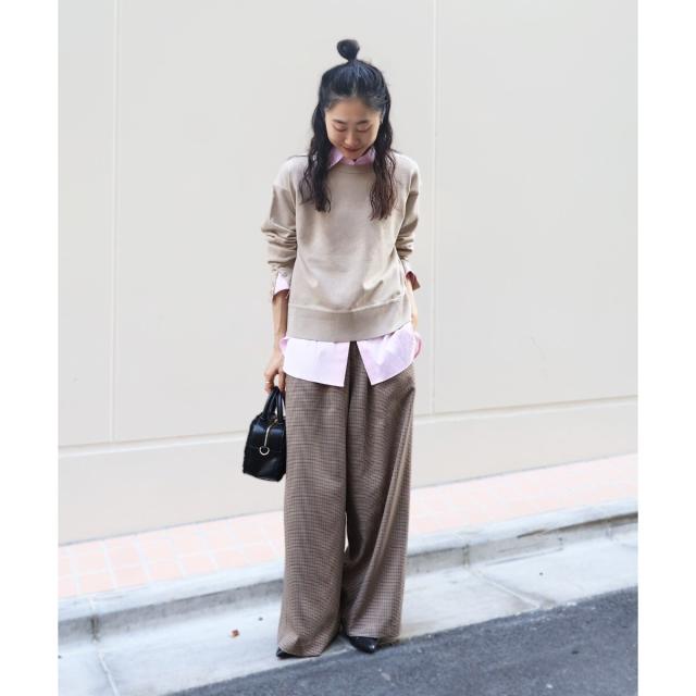 ルクールブラン（le．coeur blanc）/《手洗い可能》ガンクラブチェックドロストパンツ