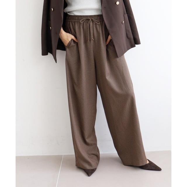 ルクールブラン（le．coeur blanc）/《手洗い可能》ガンクラブチェックドロストパンツ