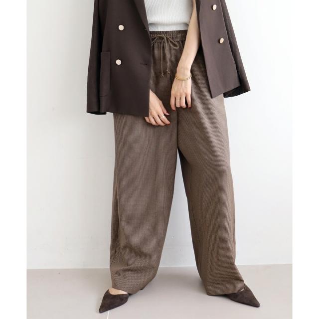 ルクールブラン（le．coeur blanc）/《手洗い可能》ガンクラブチェックドロストパンツ