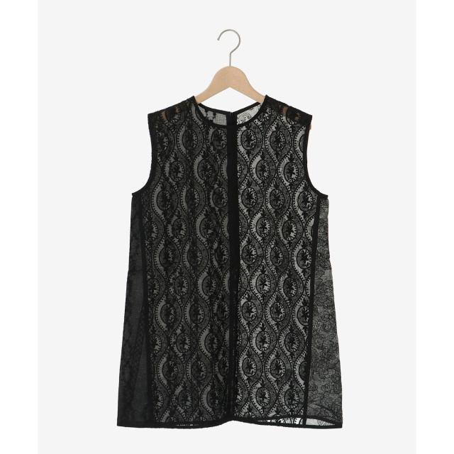 ルクールブラン（le．coeur blanc）/《手洗い可能》vaneumレースドッキングトップス