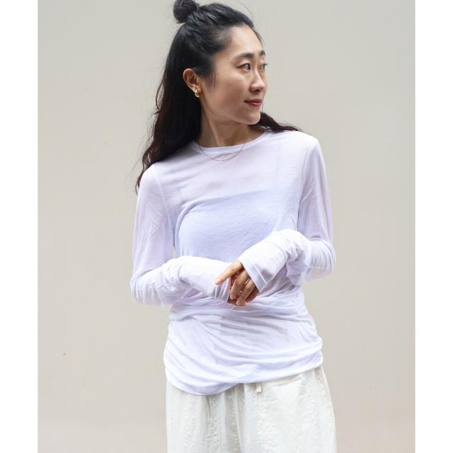 ルクールブラン（le．coeur blanc）/《手洗い可能》vaneumシアーカットソートップス