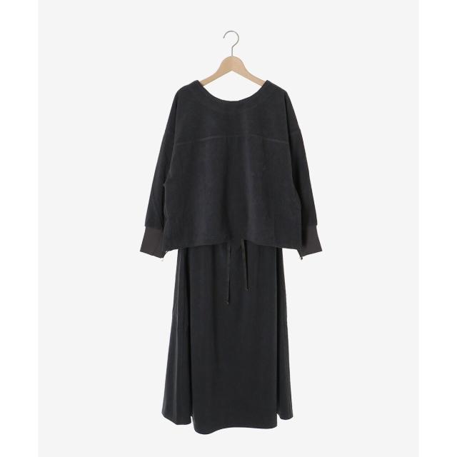 ルクールブラン（le．coeur blanc）/《手洗い可能》カットコーデュロイ2WAYプル×スカートセット