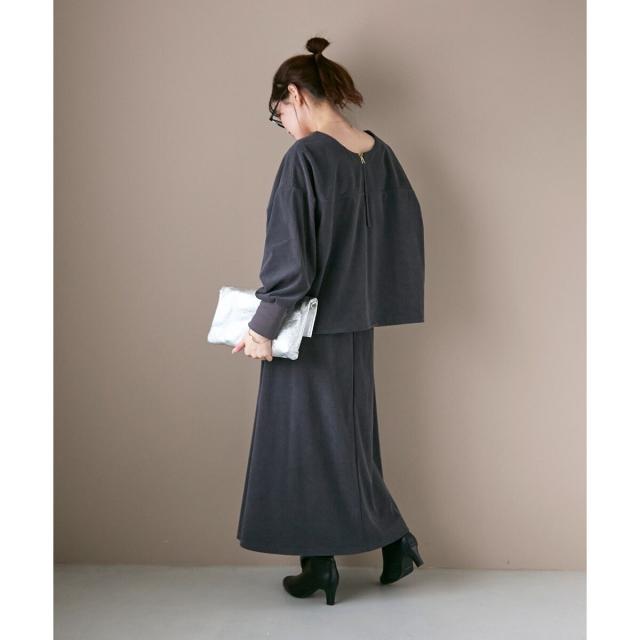 ルクールブラン（le．coeur blanc）/《手洗い可能》カットコーデュロイ2WAYプル×スカートセット