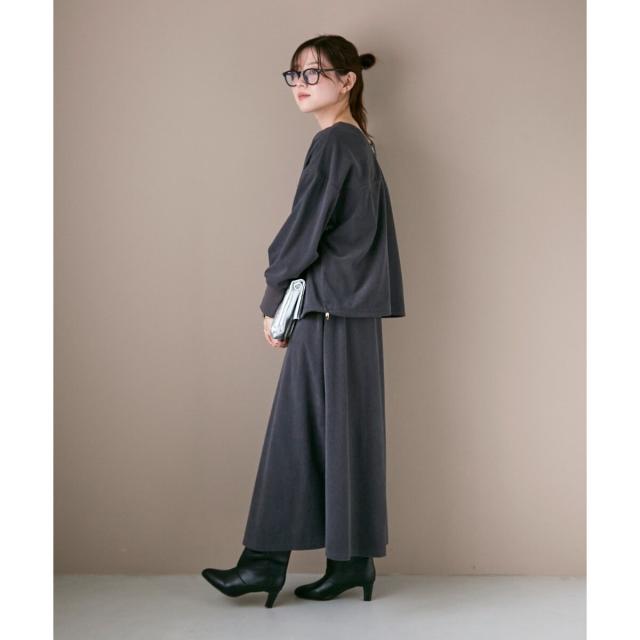 ルクールブラン（le．coeur blanc）/《手洗い可能》カットコーデュロイ2WAYプル×スカートセット