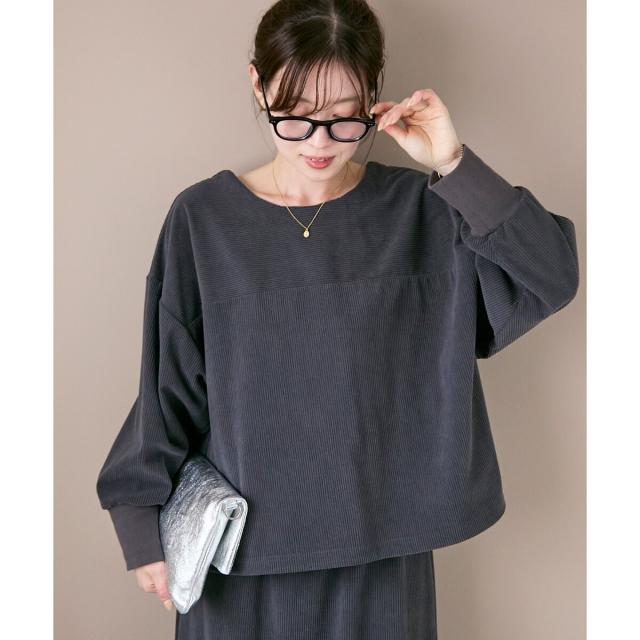 ルクールブラン（le．coeur blanc）/《手洗い可能》カットコーデュロイ2WAYプル×スカートセット