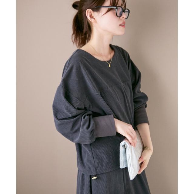 ルクールブラン（le．coeur blanc）/《手洗い可能》カットコーデュロイ2WAYプル×スカートセット