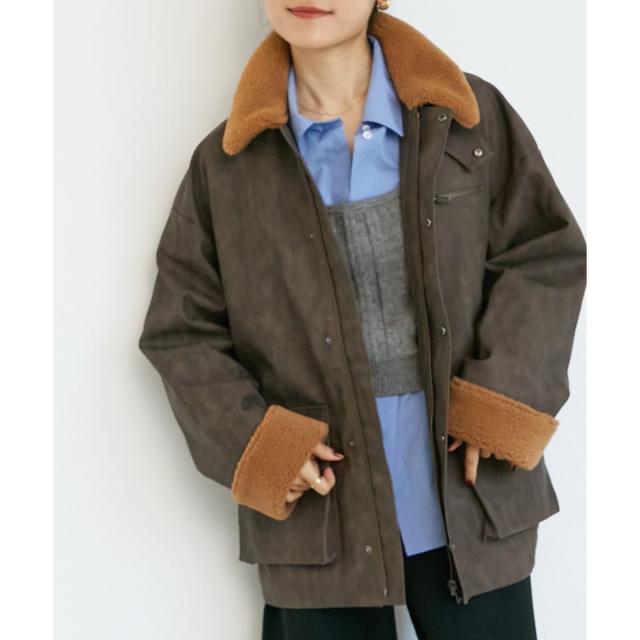 ルクールブラン（le．coeur blanc）/《WEB限定アイテム》ヴィンテージライクボアカラーブルゾン