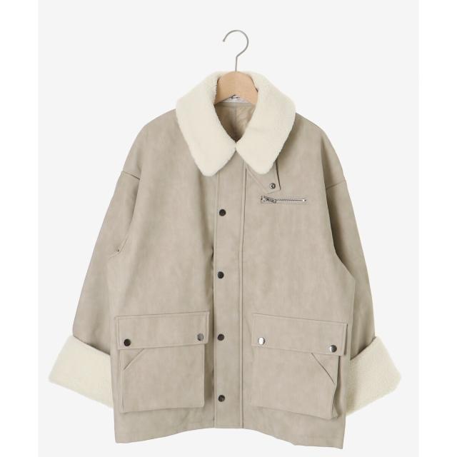 ルクールブラン（le．coeur blanc）/《WEB限定アイテム》ヴィンテージライクボアカラーブルゾン