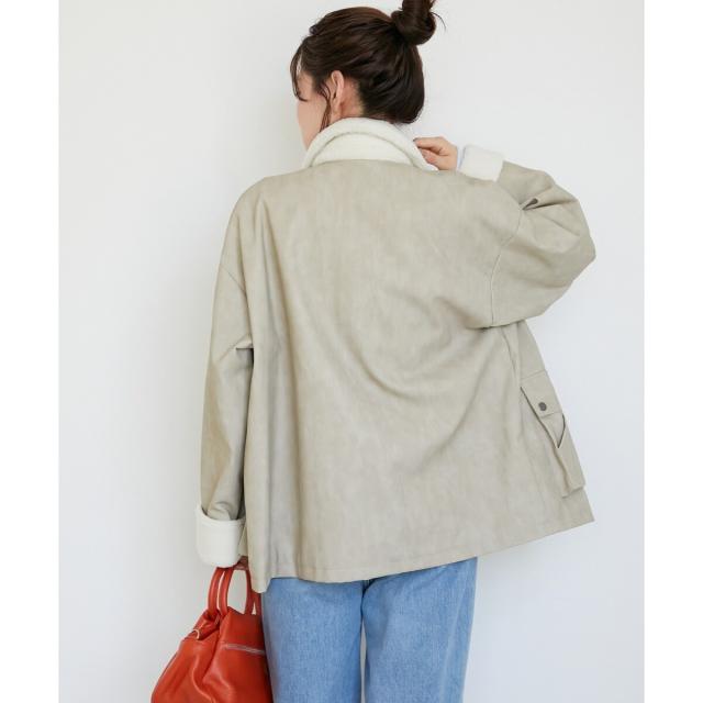 ルクールブラン（le．coeur blanc）/《WEB限定アイテム》ヴィンテージライクボアカラーブルゾン