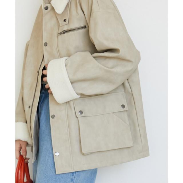 ルクールブラン（le．coeur blanc）/《WEB限定アイテム》ヴィンテージライクボアカラーブルゾン