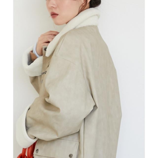 ルクールブラン（le．coeur blanc）/《WEB限定アイテム》ヴィンテージライクボアカラーブルゾン