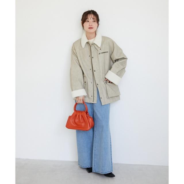 ルクールブラン（le．coeur blanc）/《WEB限定アイテム》ヴィンテージライクボアカラーブルゾン