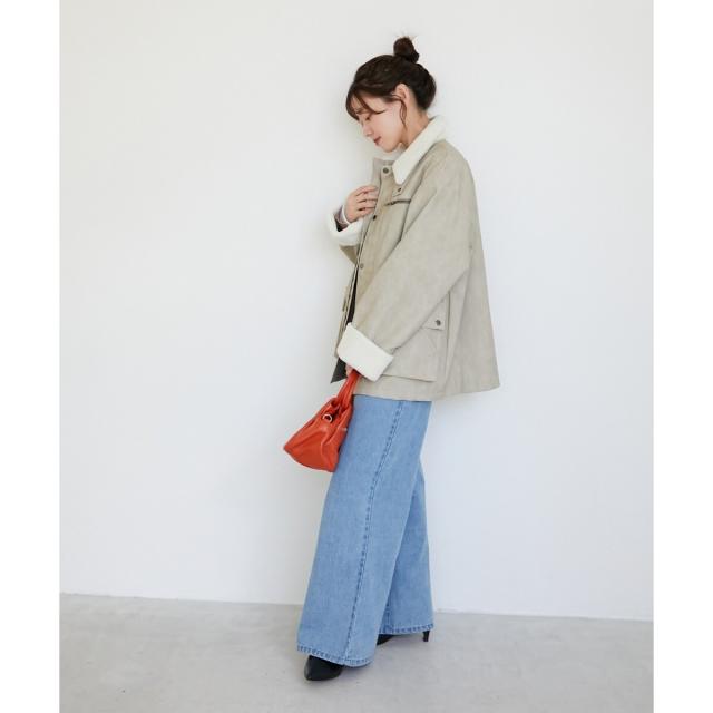 ルクールブラン（le．coeur blanc）/《WEB限定アイテム》ヴィンテージライクボアカラーブルゾン