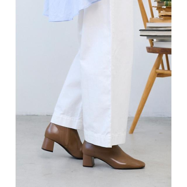 ルクールブラン（le．coeur blanc）/《WEB限定アイテム》スクエアトゥ裏起毛ストレッチブーツ