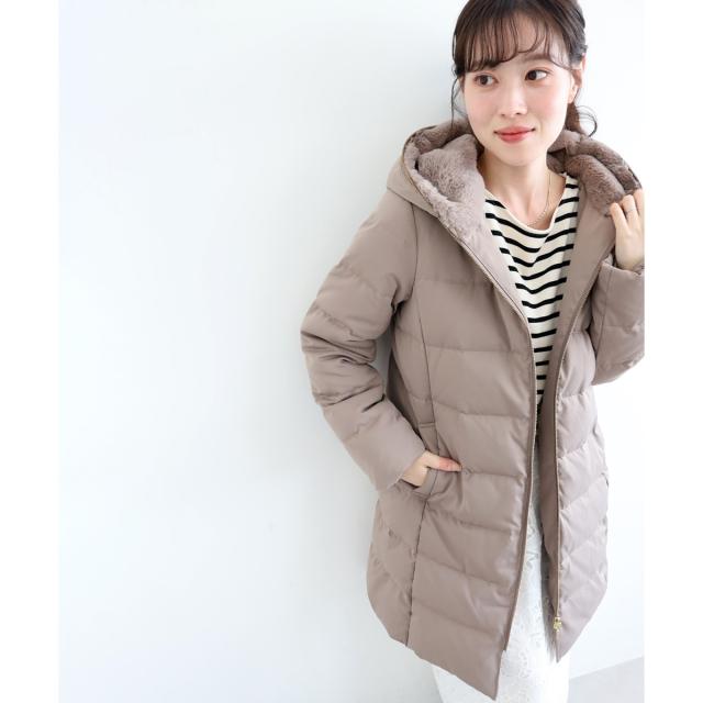 ルクールブラン（le．coeur blanc）/ファーフードロングダウン