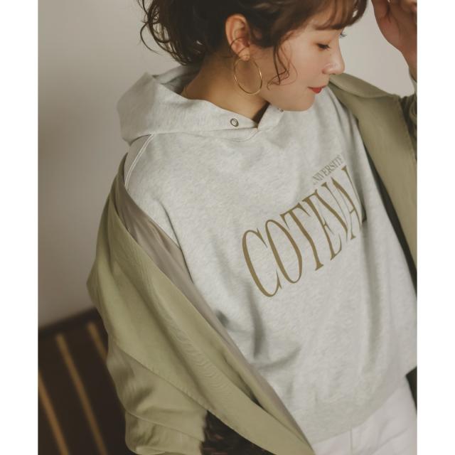 ルクールブラン（le．coeur blanc）/COTEVALロゴスウェットパーカー