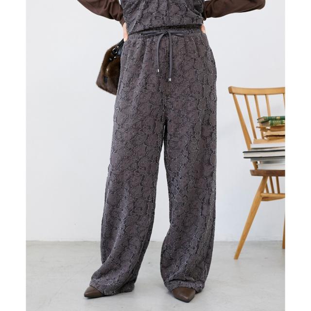 ルクールブラン（le．coeur blanc）/《WEB限定アイテム》起毛レースイージーパンツ