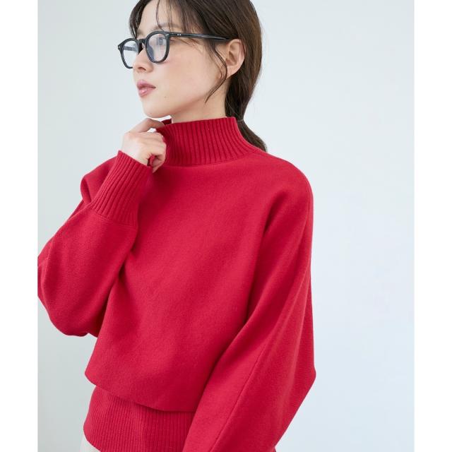 ルクールブラン（le．coeur blanc）/《手洗い可能》3WAYハイネックレイヤードニット