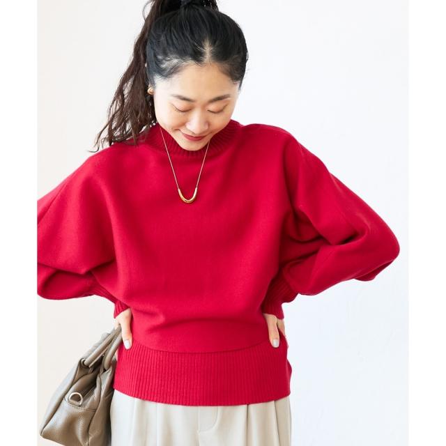 ルクールブラン（le．coeur blanc）/《手洗い可能》3WAYハイネックレイヤードニット