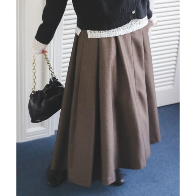 【NEW】ルクールブラン（le．coeur blanc）/ハイウエストフレアロングスカート