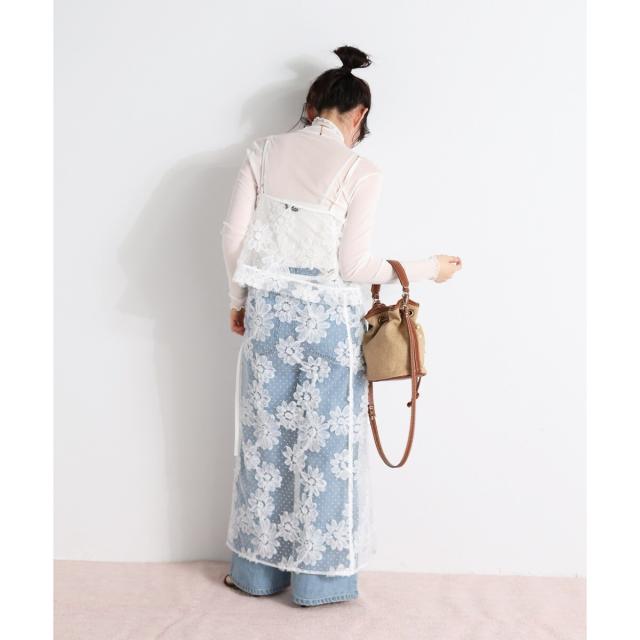 ルクールブラン（le．coeur blanc）/TORRAZZO DONNAフローラルレースラップスカート_12