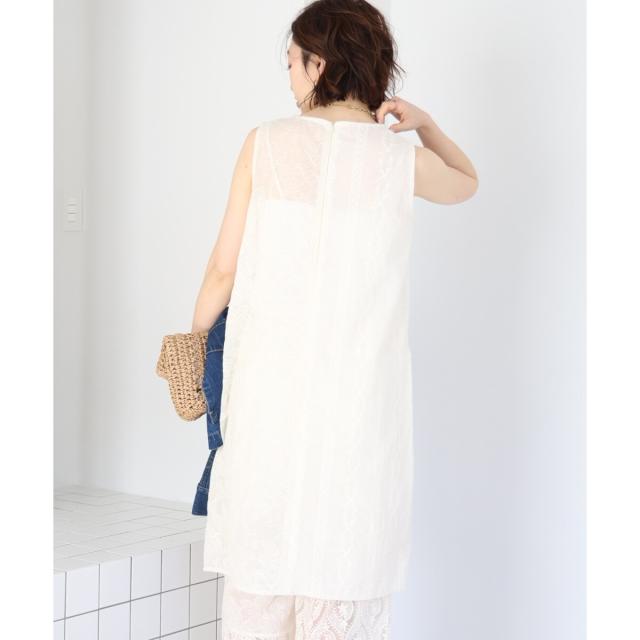 ルクールブラン（le．coeur blanc）/vaneumレーススクエアネックトップス_9