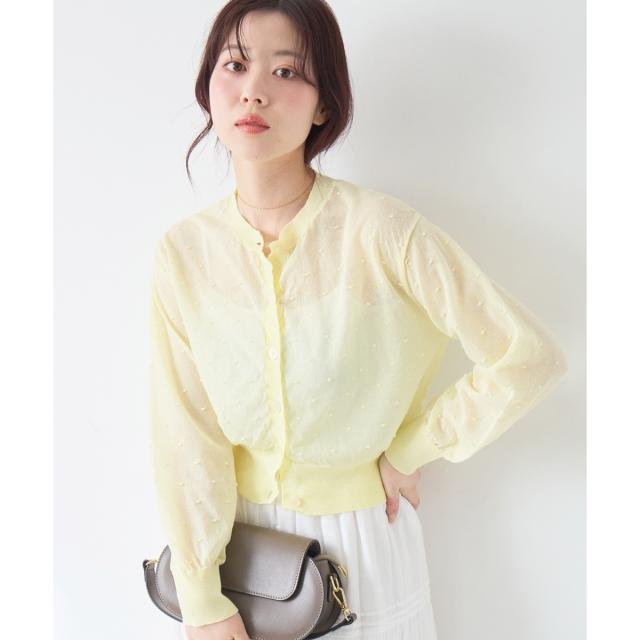 ルクールブラン（le．coeur blanc）/シアードットクルーカーディガン