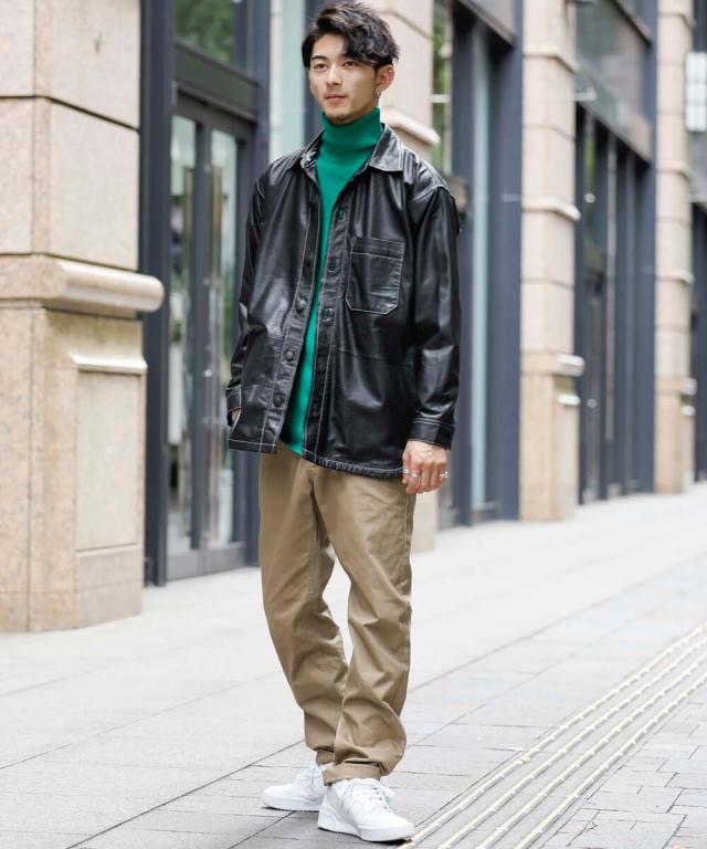 ロンドンデニム/【LondonDenim】シープレザー/オーバーシャツ ブルゾン_2