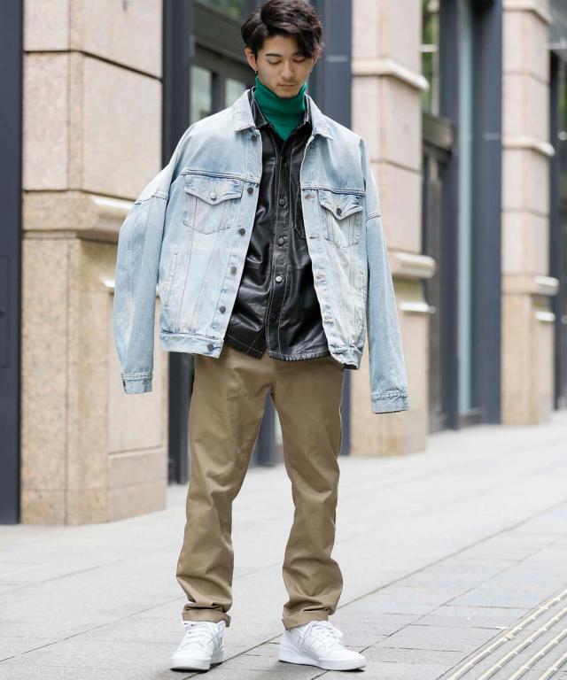 ロンドンデニム/【LondonDenim】シープレザー/オーバーシャツ ブルゾン_5