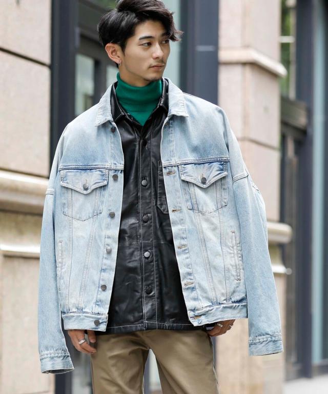 ロンドンデニム/【LondonDenim】シープレザー/オーバーシャツ ブルゾン_14