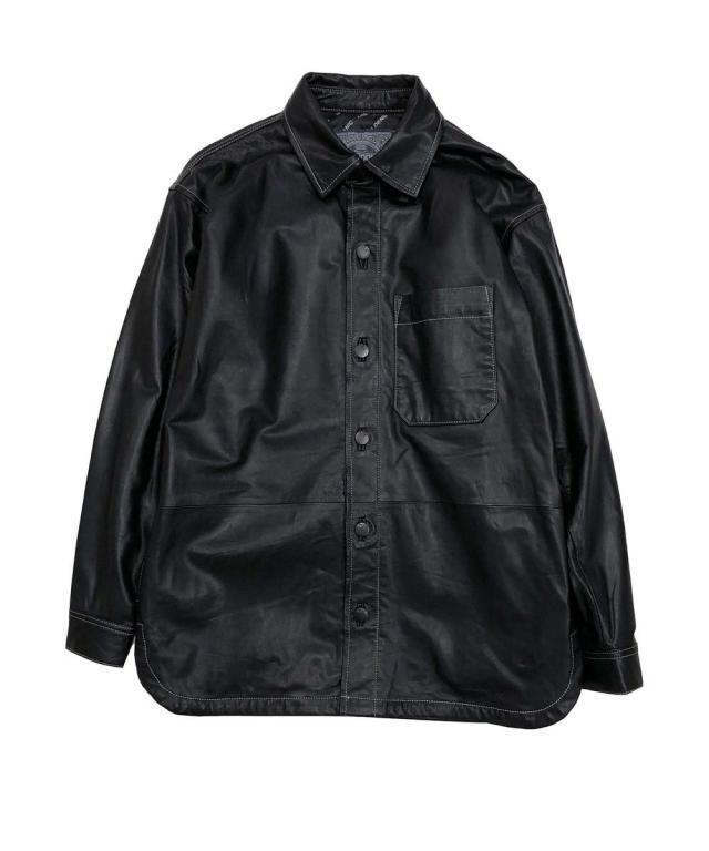 ロンドンデニム/【LondonDenim】シープレザー/オーバーシャツ ブルゾン_6