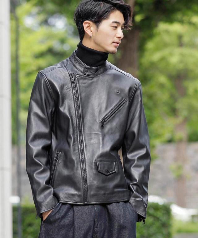 LIDnM ラムレザーシングルライダース 完売品】LIDNM リドム ラムレザー