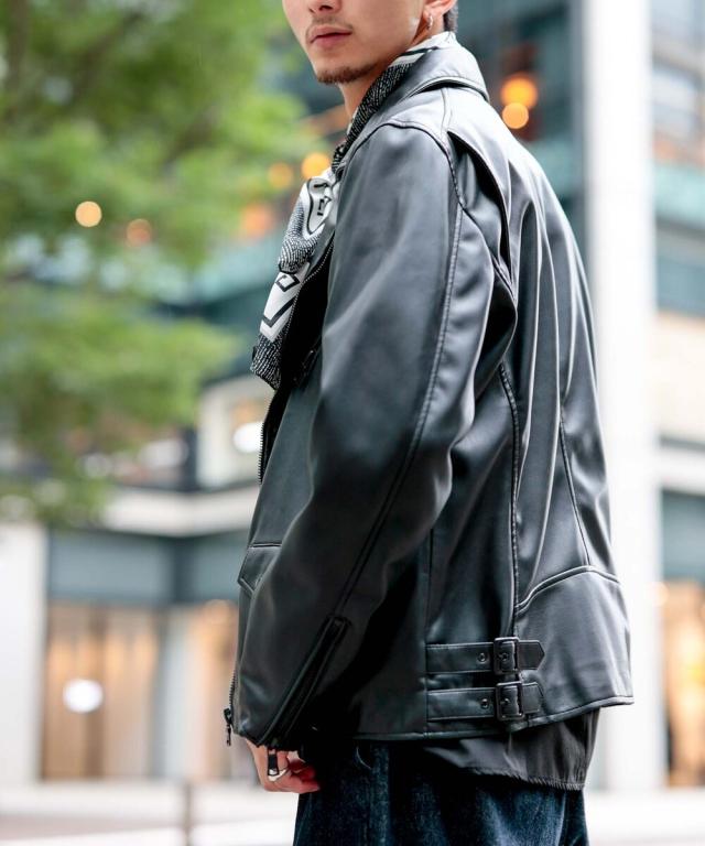 ロンドンデニム/【LondonDenim】フェイクレザー/ダブルライダース ロンドンデニム/【LondonDenim】フェイクレザー/ダブルライダースの