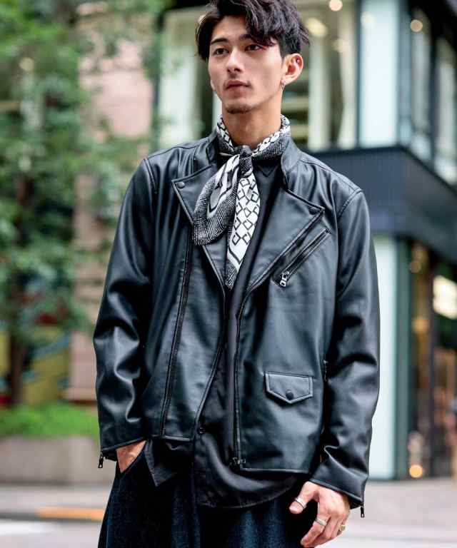 ロンドンデニム/【LondonDenim】フェイクレザー/シングルライダースの通販はカジュアルシャツ